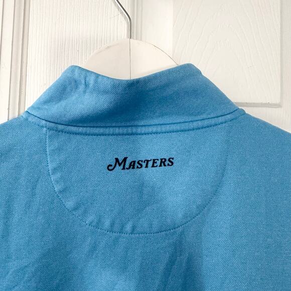Masters Tech Blue Quarter Zip Performance Long Sleeve Pullover Small Men Augusta - Picture 9 of 10